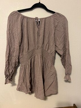 Smocked Waist Peasant Blouse Yessica Womens size Small